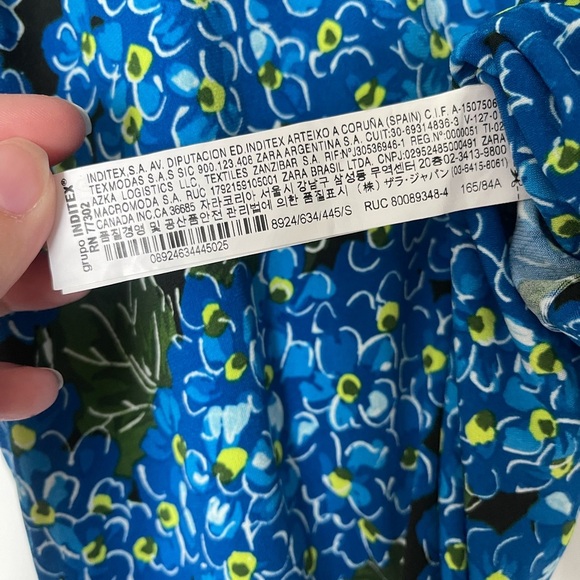 Zara | Blogger Favorite Draped Ruched Floral Cut Out Top Artsy Art to Wear Y2K - Picture 5 of 9